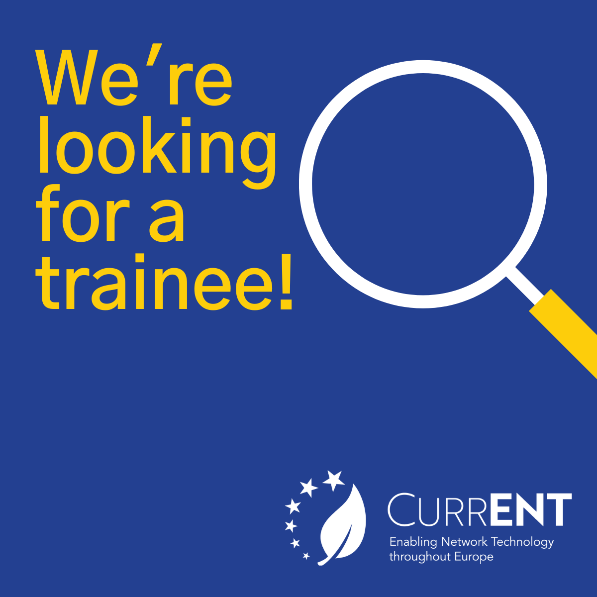 Squared social media cards intern position